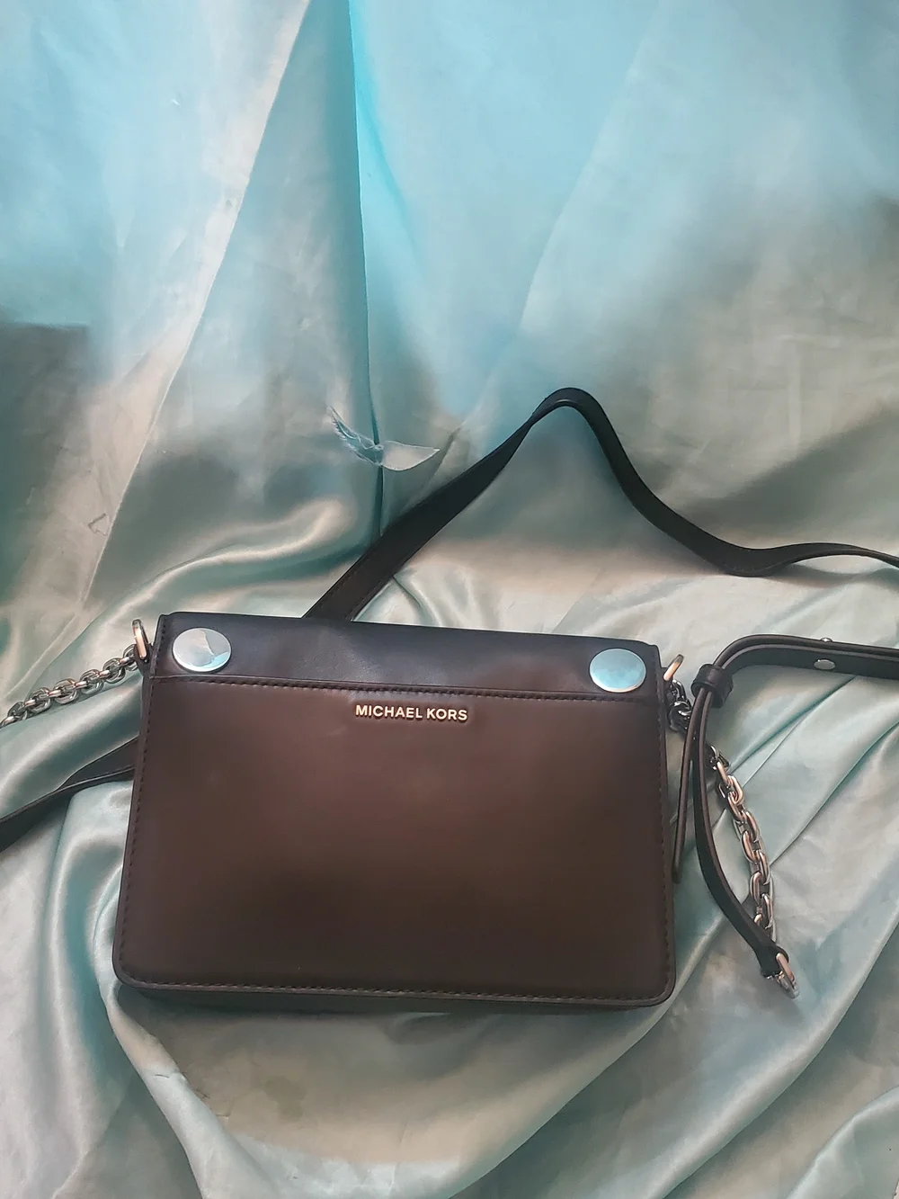 Michael Kors Black Crossbody with Silver Stud Accents